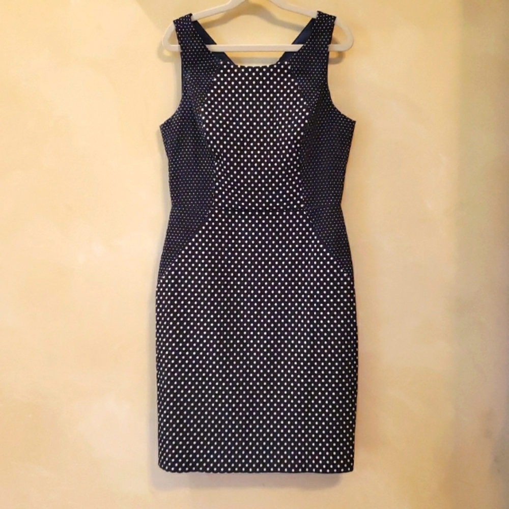Banana Republic navy polka-dot dress - sz 0